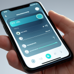 A close-up shot of a human hand gently tapping on a sleek, minimalist smartphone screen. Subtle, translucent haptic vibration waves visibly emanate from the point of touch, symbolizing digital confirmation and user satisfaction. The background is a soft, blurred digital interface, evoking a sense of connection and reassurance. High detail, digital art, soft lighting.