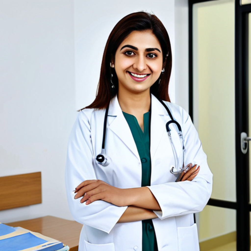 촉각적 피드백을 활용한 제품 혁신 사례 - Modern Pakistani Doctor**

A professional female doctor in Pakistan, wearing a modern, modest salwar...