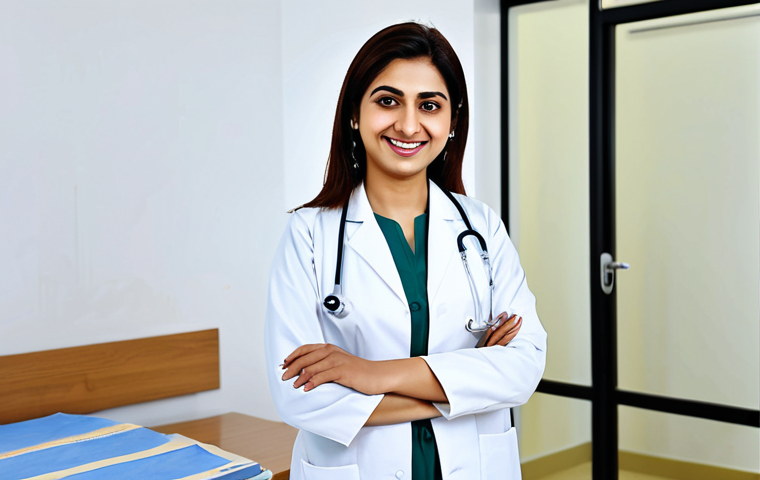 촉각적 피드백을 활용한 제품 혁신 사례 - Modern Pakistani Doctor**
A professional female doctor in Pakistan, wearing a modern, modest salwar...