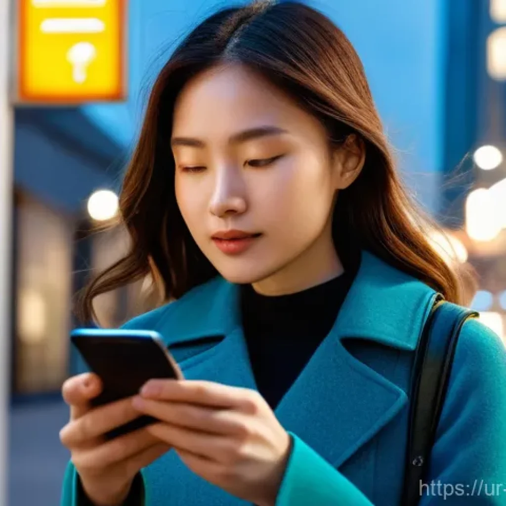 촉각적 UX 디자인의 법적 측면과 규정 - **Prompt:** A young visually impaired woman, in her early twenties, is confidently navigating a bust...