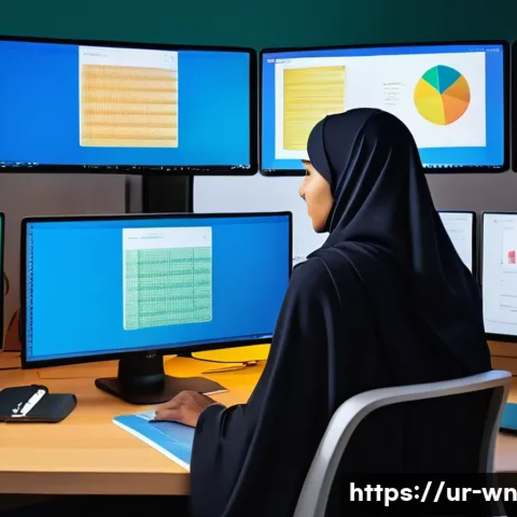 촉각적 UX 디자인에서의 데이터 기반 접근 - A modern workspace scene featuring a UX designer analyzing touch interface data on multiple screens,...