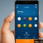 Home 18 촉각적 UX 디자인의 성공 사례 분석 - A modern mobile user interface showcasing a touch-based app screen with perfectly sized touch areas ...