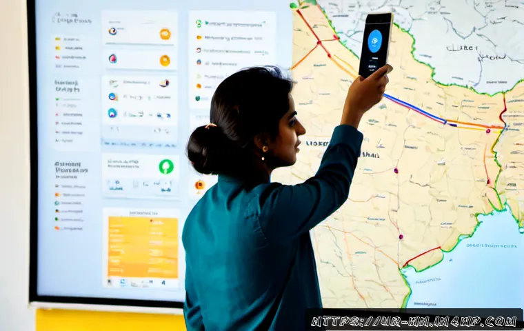 촉각적 UX 디자인의 사용자 여정 맵핑 - Photorealistic UX design workshop in a modern Lahore studio, Pakistani designer wearing modest smart...